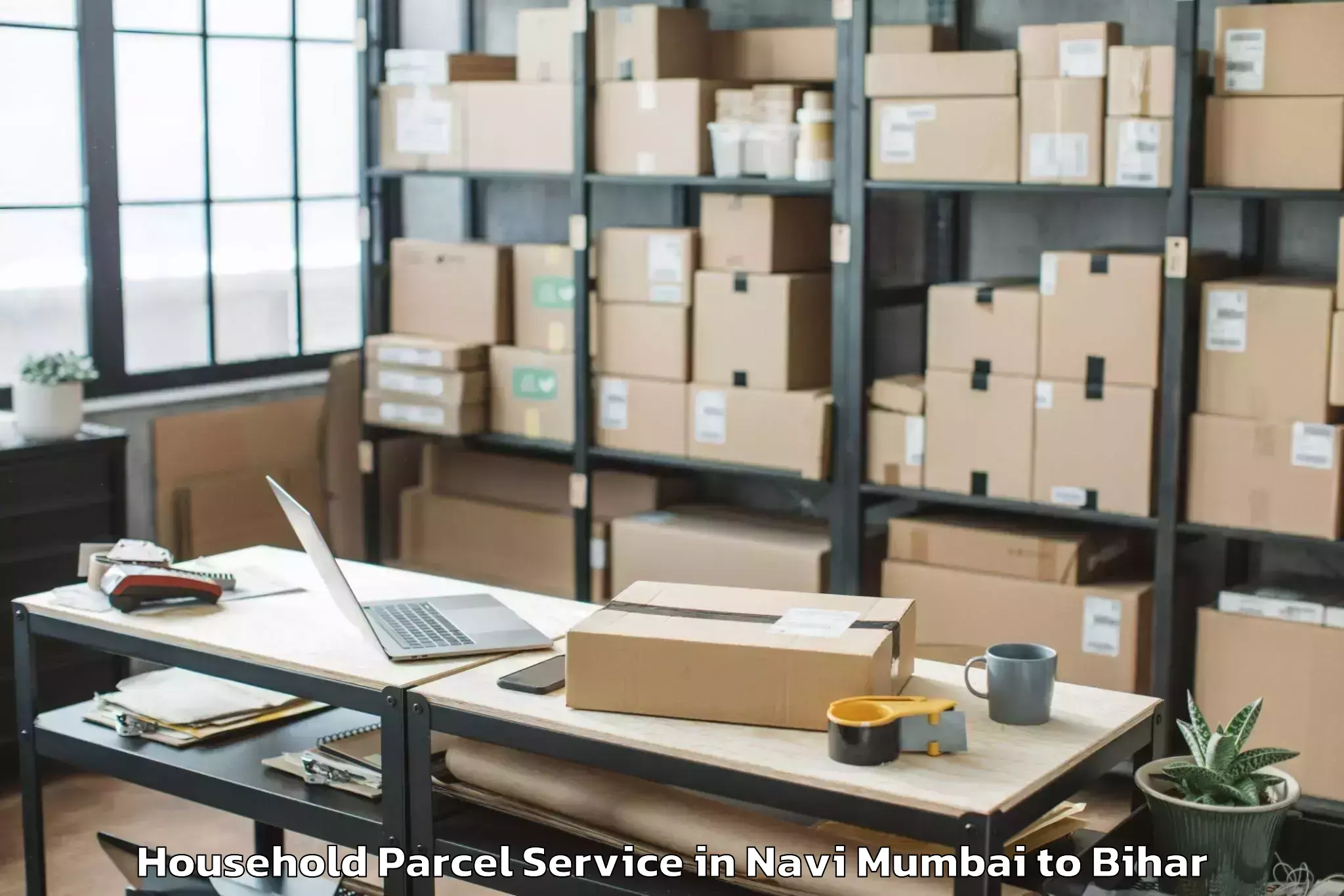 Professional Navi Mumbai to Laukaha Household Parcel